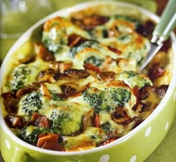 Au Gratin με μανιτάρια, μπροκολάκι (Medium)