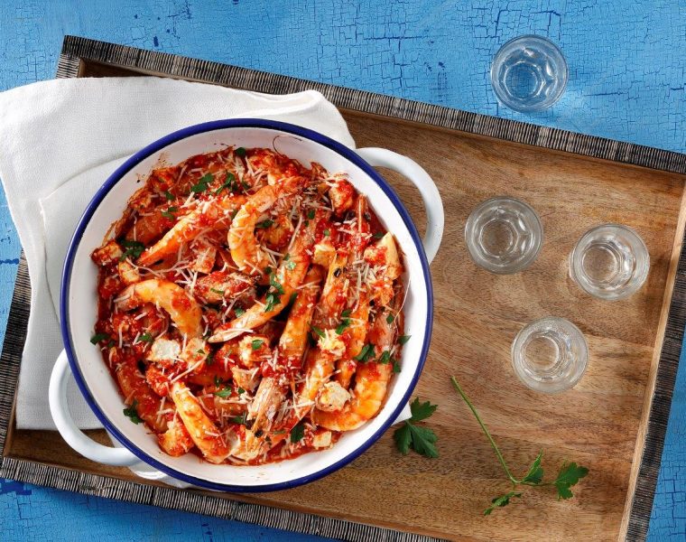 Gastronomicdiff Garides Saganaki Mamalakis